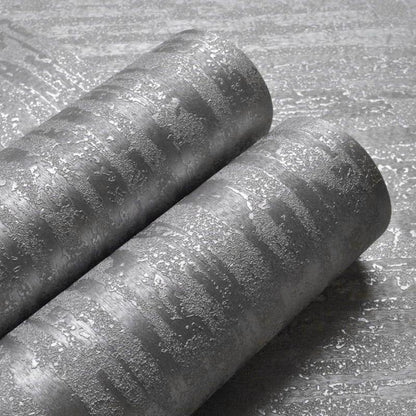 Modern Metallic Gray Silver Wallpaper Luxury Embossed Pattern Wall Covering For Living Room Dining Room Contemporary Home Decor Vinyl Wallpaper