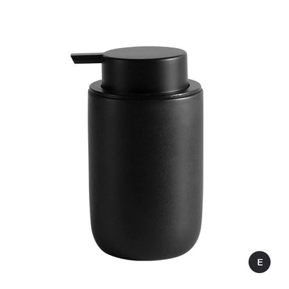 Modern Minimalist Design Bathroom Accessories Toothbrush Holder Liquid Soap Dispenser Gargle Cup Soap Dish Matte Black White Gray