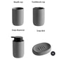Modern Minimalist Design Bathroom Accessories Toothbrush Holder Liquid Soap Dispenser Gargle Cup Soap Dish Matte Black White Gray