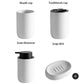 Modern Minimalist Design Bathroom Accessories Toothbrush Holder Liquid Soap Dispenser Gargle Cup Soap Dish Matte Black White Gray