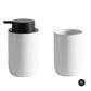 Modern Minimalist Design Bathroom Accessories Toothbrush Holder Liquid Soap Dispenser Gargle Cup Soap Dish Matte Black White Gray