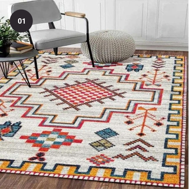 Modern Nordic Rug Colorful Vintage Geometric Design Area Mat For Living Room Dining Room Bedroom Carpet Sofa Rug Dining Table Floor Mat Rectangle 10 Sizes