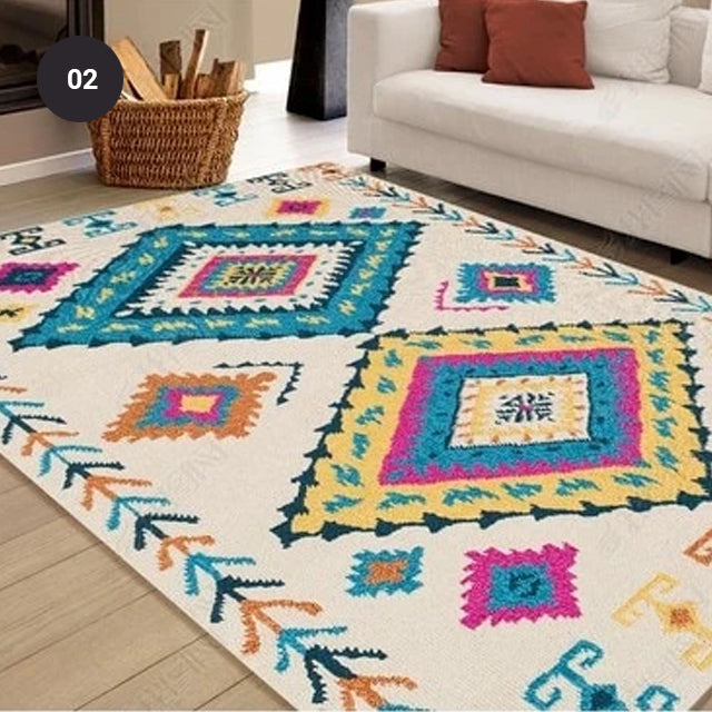 Modern Nordic Rug Colorful Vintage Geometric Design Area Mat For Living Room Dining Room Bedroom Carpet Sofa Rug Dining Table Floor Mat Rectangle 10 Sizes