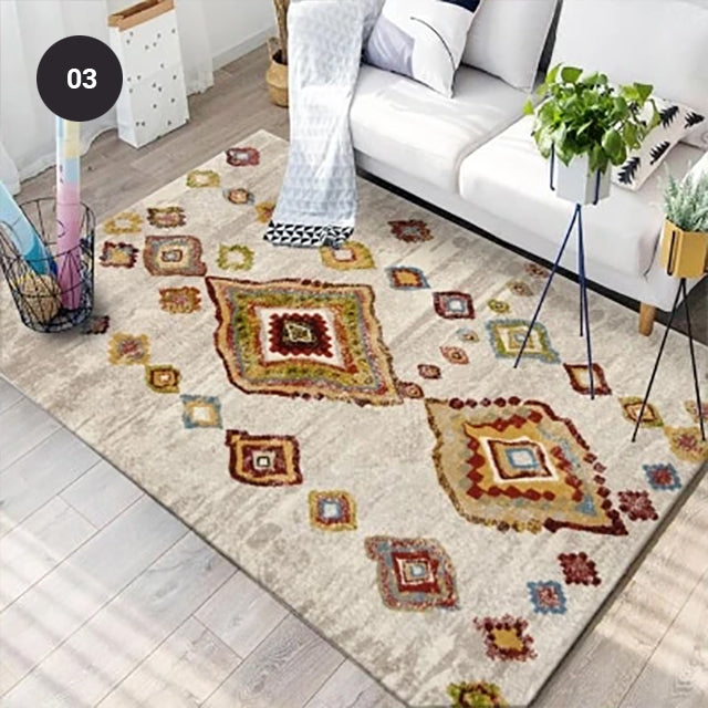 Modern Nordic Rug Colorful Vintage Geometric Design Area Mat For Living Room Dining Room Bedroom Carpet Sofa Rug Dining Table Floor Mat Rectangle 10 Sizes