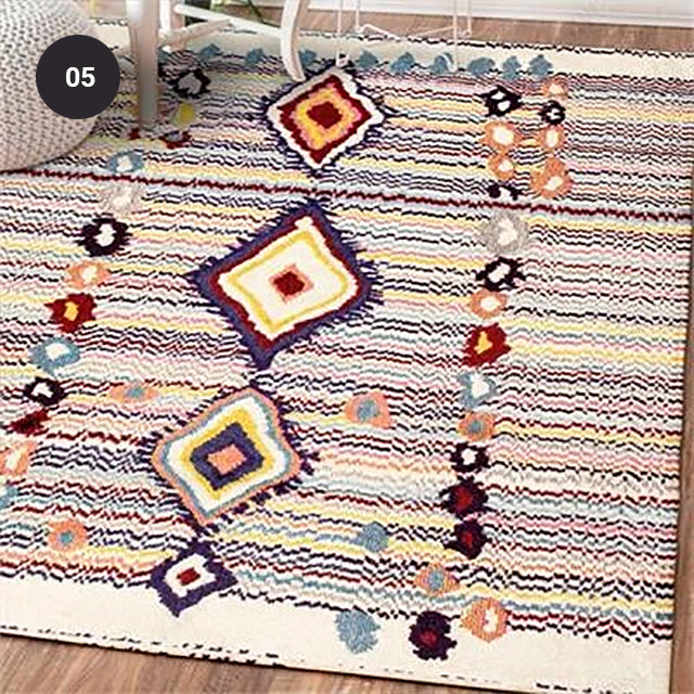 Modern Nordic Rug Colorful Vintage Geometric Design Area Mat For Living Room Dining Room Bedroom Carpet Sofa Rug Dining Table Floor Mat Rectangle 10 Sizes