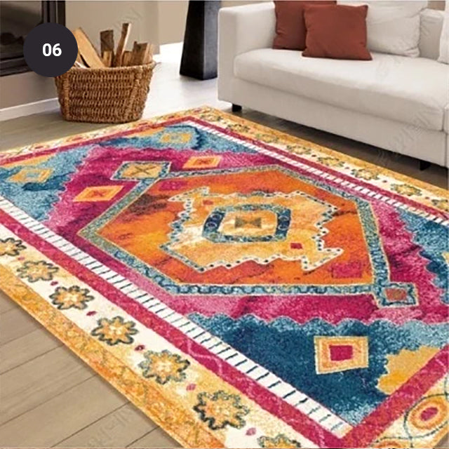 Modern Nordic Rug Colorful Vintage Geometric Design Area Mat For Living Room Dining Room Bedroom Carpet Sofa Rug Dining Table Floor Mat Rectangle 10 Sizes