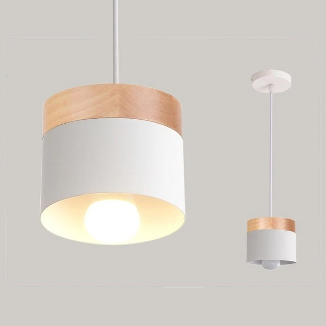 Modern Nordic Style LED Pendant Lighting Fixtures Wood Iron Designer Hanging Lamps For Living Room Dining Room Cafe Lighting