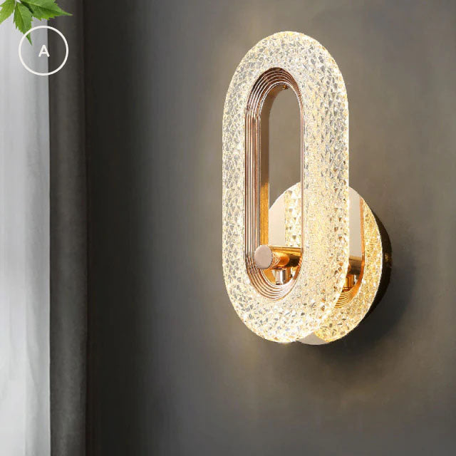 Modern Oval LED Wall Light For Living Room Bedroom Bedside Table Lamp Interior Lighting For Contemporary Home Office Interiors