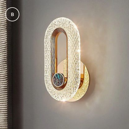 Modern Oval LED Wall Light For Living Room Bedroom Bedside Table Lamp Interior Lighting For Contemporary Home Office Interiors