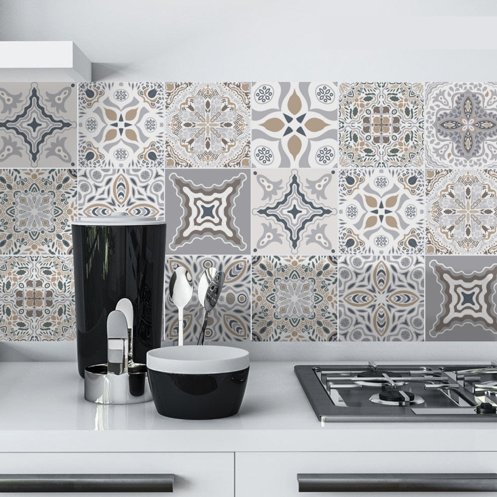 Moroccan Style PVC Vinyl Tile Stickers For Decorating Tiles On Kitchen Wall Moroccan Bathroom Tiles Home Makeover Removable Pearly Gloss Decals