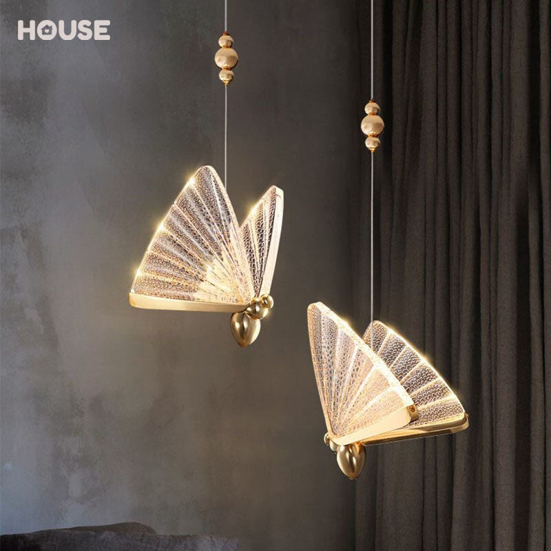 NEW For 2022 Butterfly Lighting LED Pendant Lamps Chic Stylish Elegant Hanging Lamps For Staircase Living Room Dining Room Trending Home Interiors