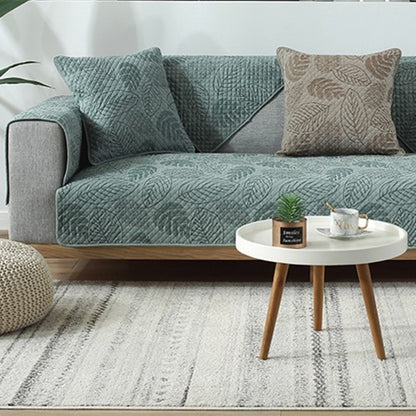 Nordic Living Room Sofa Cover Stylish Modern Furniture Covering Soft Quilted Jacquard For Armrests Cushion Cotton Couch Cover For Sofa in 2 Colors