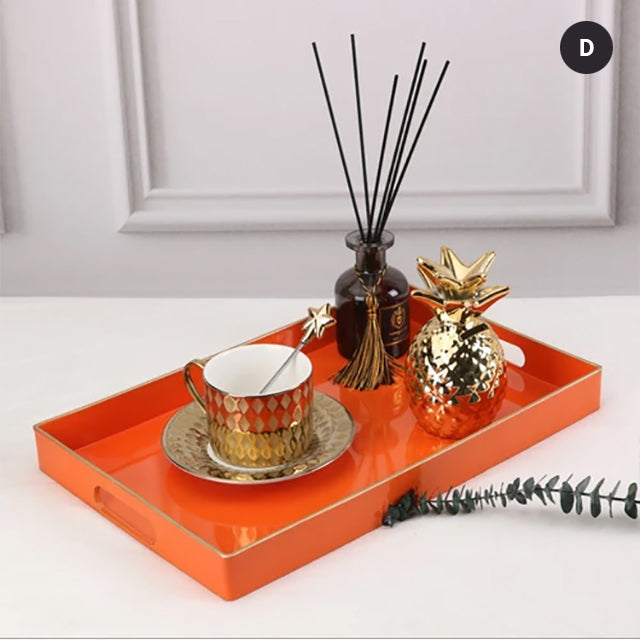Nordic Style Decor Marble Serving Tray For Teacups Flowerpot Jewelry Tray Ornament Display Glamorous Design Interior Decor Coffee Table Decoration