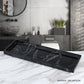 Nordic Marble Design Bathroom Storage Tray For Soap Dispenser Tissue Box Cosmetics Jewelry etc Black White Accessories For Luxury Hotel Home Office Washroom
