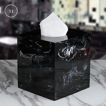 Nordic Marble Design Bathroom Storage Tray For Soap Dispenser Tissue Box Cosmetics Jewelry etc Black White Accessories For Luxury Hotel Home Office Washroom