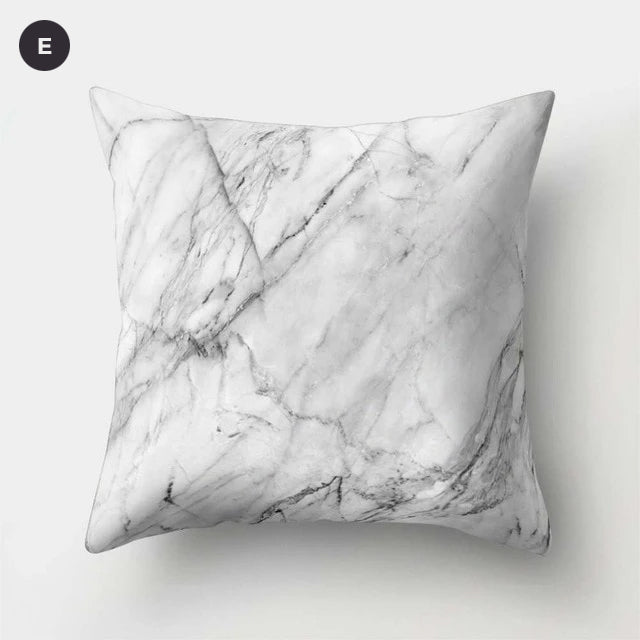 Nordic Style Marble Print Cushion Cases Colorful Pink Agate Thai Dye Geometric Cushion Covers For Modern Living Room Glam Home Decor