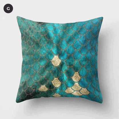 Nordic Style Marble Print Cushion Cases Colorful Pink Agate Thai Dye Geometric Cushion Covers For Modern Living Room Glam Home Decor
