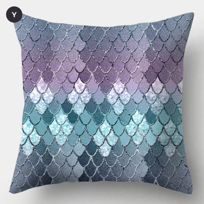 Nordic Style Marble Print Cushion Cases Colorful Pink Agate Thai Dye Geometric Cushion Covers For Modern Living Room Glam Home Decor