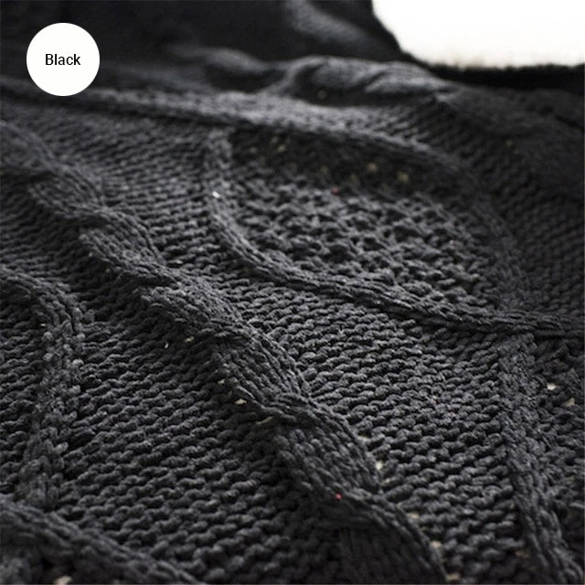 Plush Chenille Knitted Fleece Sofa Throw Extra Thick Blanket Cosy Bedspread Winter Fleece for Bedroom Sofa Throw For Living Room Chairs 2 Sizes 7 Colors