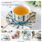 Premium Royal Classic Bone China Teacup Set With Saucer Spoon Luxury Regal Classic Retro Vintage Tea Cups For Kitchen Teaware Teacups 200ml