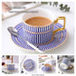 Premium Royal Classic Bone China Teacup Set With Saucer Spoon Luxury Regal Classic Retro Vintage Tea Cups For Kitchen Teaware Teacups 200ml