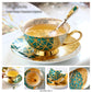 Premium Royal Classic Bone China Teacup Set With Saucer Spoon Luxury Regal Classic Retro Vintage Tea Cups For Kitchen Teaware Teacups 200ml