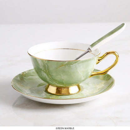 Premium Royal Classic Bone China Teacup Set With Saucer Spoon Luxury Regal Classic Retro Vintage Tea Cups For Kitchen Teaware Teacups 200ml