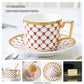Premium Royal Classic Bone China Teacup Set With Saucer Spoon Luxury Regal Classic Retro Vintage Tea Cups For Kitchen Teaware Teacups 200ml