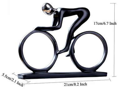 Racy Champion Cyclist Figurine Resin Statue Modern Abstract Bicycle Sculpture Athlete Art Ornament Gift For Keen Cyclists