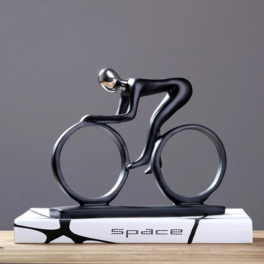 Racy Champion Cyclist Figurine Resin Statue Modern Abstract Bicycle Sculpture Athlete Art Ornament Gift For Keen Cyclists