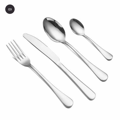 Rainbow Colored Cutlery Stainless Steel Knife Fork Spoon Modern Dinnerware Golden Silver Rose Gold Flatware Essential Contemporary Kitchen Accessories
