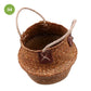 Rustic Rattan Sea Grass Flower Pots Storage Basket Natural Color Stylish Braided All Purpose Storage Bin Wicker Laundry Basket