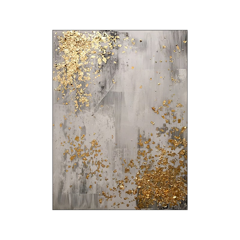 Abstract Luxury Designer Wall Art Fine Art Canvas Print Modern Fashion Glamour Golden Beige Picture For Luxurious Living Room Apartment Bedroom Decor