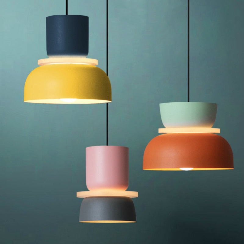 Modern Colorful LED Pendant Lights Minimalist Stylish Scandinavian Lighting For Living Room Dining Room Bedroom Lights For Kitchen Home Office Interior Decor