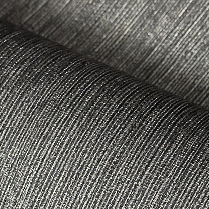 Modern Metallic Threads Wallpaper Dark Gray Solid Colors Faux Grasscloth Textured Vinyl Wall Covering For Modern Living Room Loft Office Contemporary Interiors