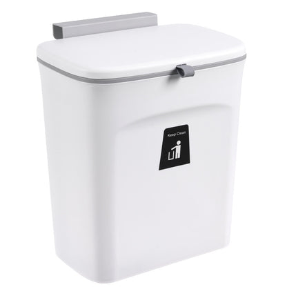 Modern Kitchen Waste Bin Multipurpose Trash Can Recycling Bin With Convenient Cabinet Door Hanging Bracket Or Self Adhesive Wall Mounting