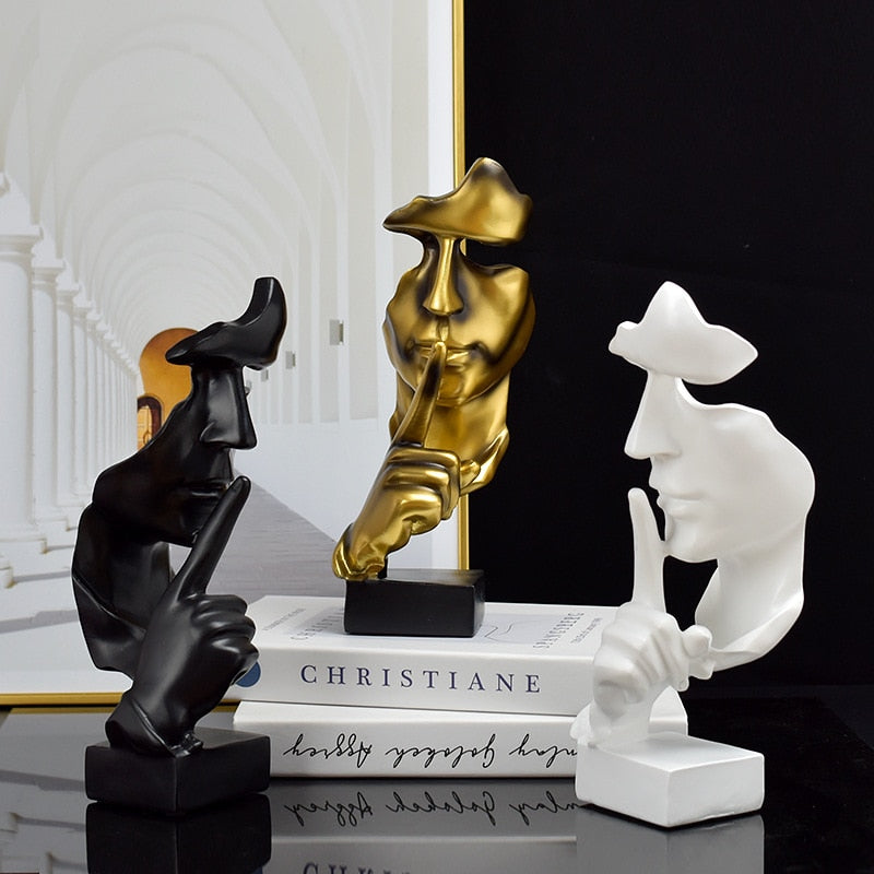 Quiet People Abstract Arts Statuettes Modern Figurines For Contemporary Apartment Living Room Mantelpiece Creative Home Decor