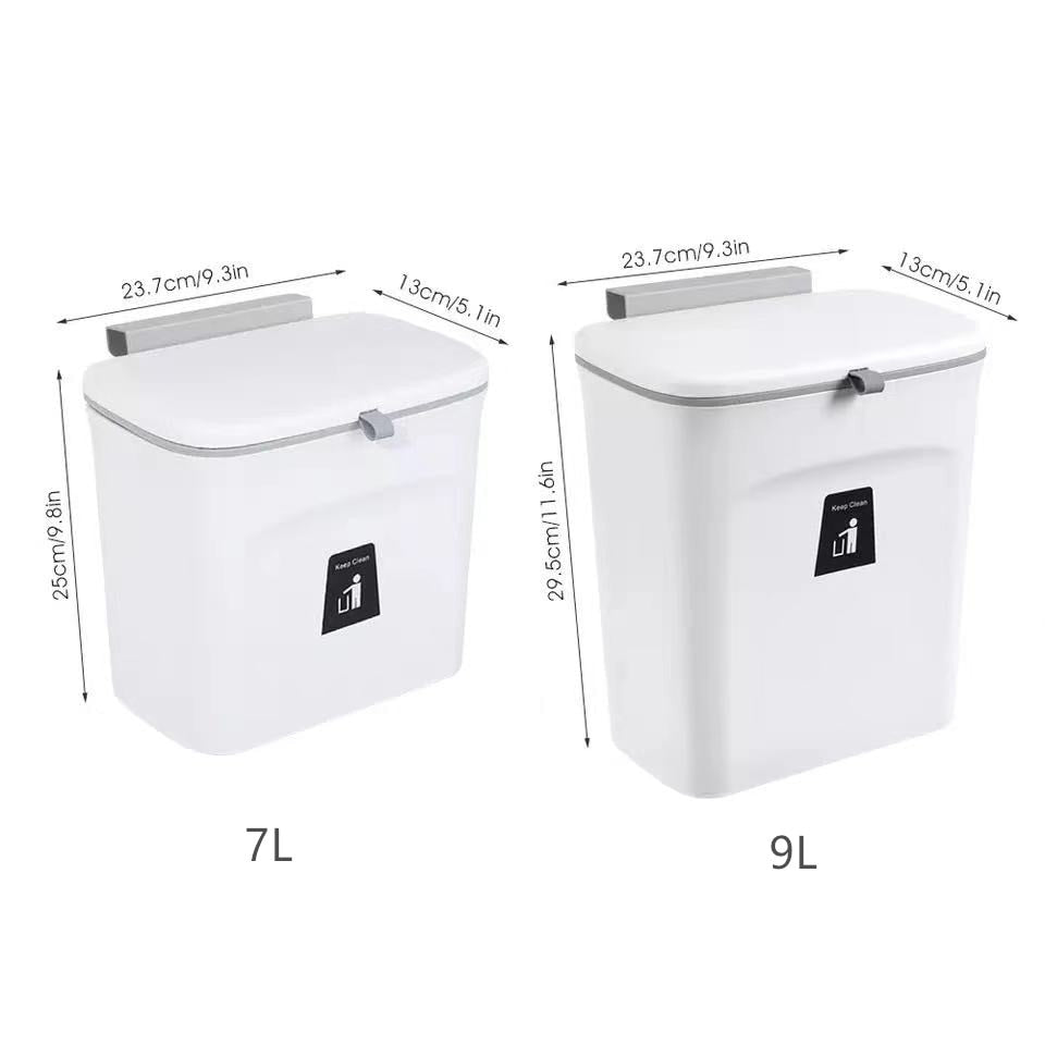 Modern Kitchen Waste Bin Multipurpose Trash Can Recycling Bin With Convenient Cabinet Door Hanging Bracket Or Self Adhesive Wall Mounting