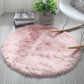 Soft Plush Shaggy Round Faux Sheepskin Rugs For Living Room Hotel Room Bathroom Mat Circular Area Mats Purple Gray White Pink Bedroom Rug