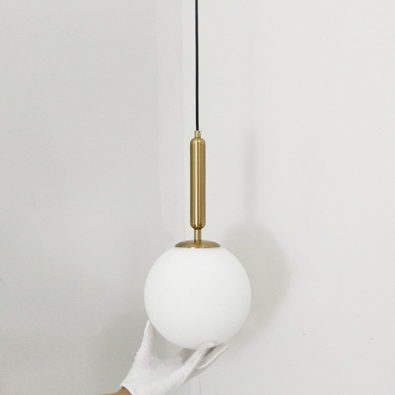 Luxury Glass Sphere Ball Pendant Light For Living Room Designer Hanging Lights For Minimalist Modern Interior Lighting