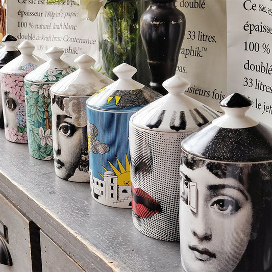 Trendy Vintage Lady Face Jar Ceramic Storage Pots For Girls Bedroom Dressing Room Kitchen Dresser Creative Home Storage