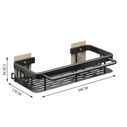 Modern Space Aluminium Kitchen Sink Storage Rack For Towel Soap Sponge Cleaning Dishwashing Utensil Handy Tidy Kitchen Sink Organizer Shelf