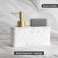 Modern Kitchen Soap Dispenser With Scrubber Housing Contoured Hand Finished Resin Block Hand Wash Liquid Pump Soap Dispenser For Kitchen