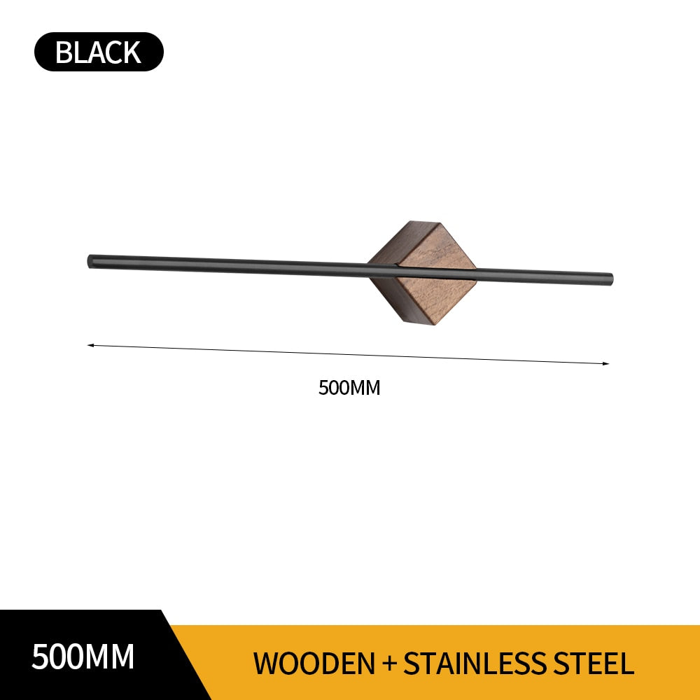 Minimalist Wood Steel Rod Bathroom Towel Rack Wall Mounted Adjustable Rail For Hanging Bath Towels Available In Black Brushed Gold