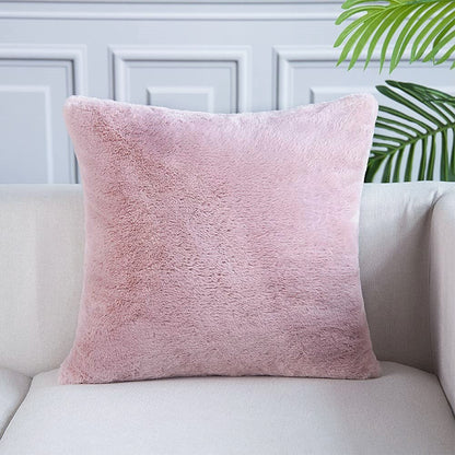 Soft Faux Fur Cushion Cover Sofa Throw Faux Rabbit Fur Cushion Case 45x45cm Pillow Cover For Sofa Settee Luxury Autumn Fall Winter Living Room Decor