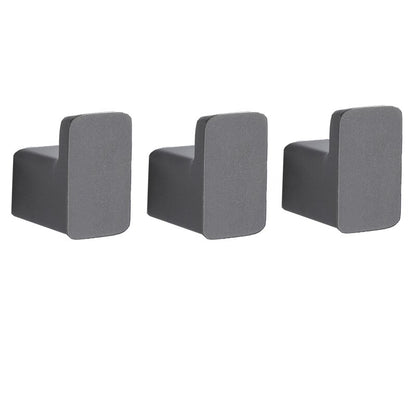 Modern Minimalist Matte Black Aluminum Clothes Hooks Wall Mounted Robe Hangers For Entrance Hall Bedroom Bathroom Coat Hooks