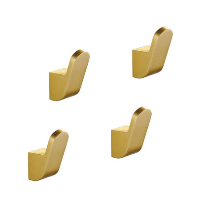 Modern Minimalist Matte Black Aluminum Clothes Hooks Wall Mounted Robe Hangers For Entrance Hall Bedroom Bathroom Coat Hooks