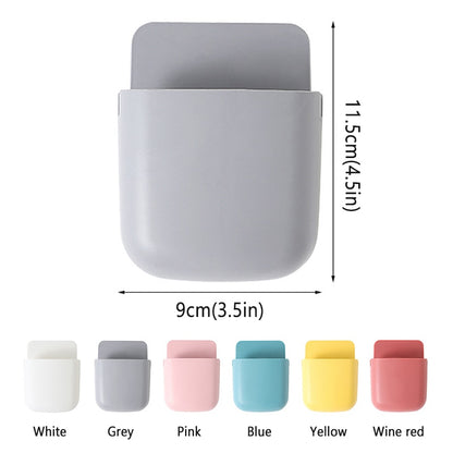Wall Mounted Pouch For Storing Remote Control Mobile Phone Pocket For Holding Air Conditioning Remote Control Self Adhesive Installation