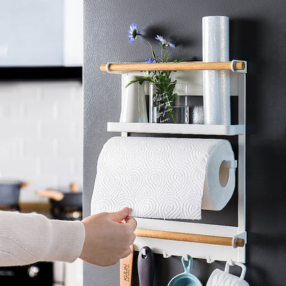 Magnetic Space Saving Shelving Storage Unit For Fridge Washing Machine Kitchen Racking Organizer For Storing Kitchen Roll Spices Towels Etc