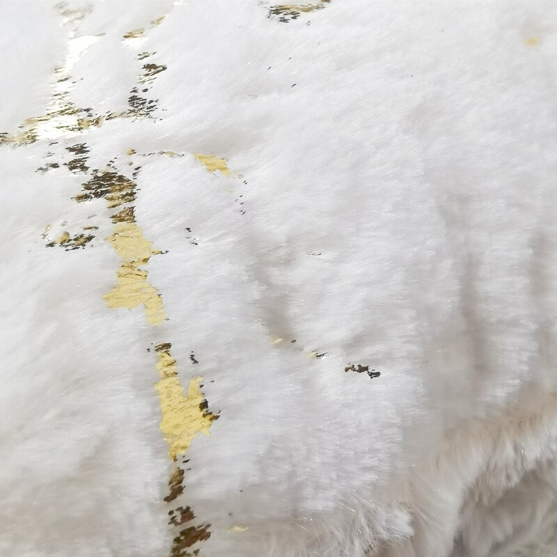 Soft Plush Cushion Case Golden Vein Marble Design Cover For Sofa Throw Cushions Four Season Styling Fashionable Living Room Interior Decoration